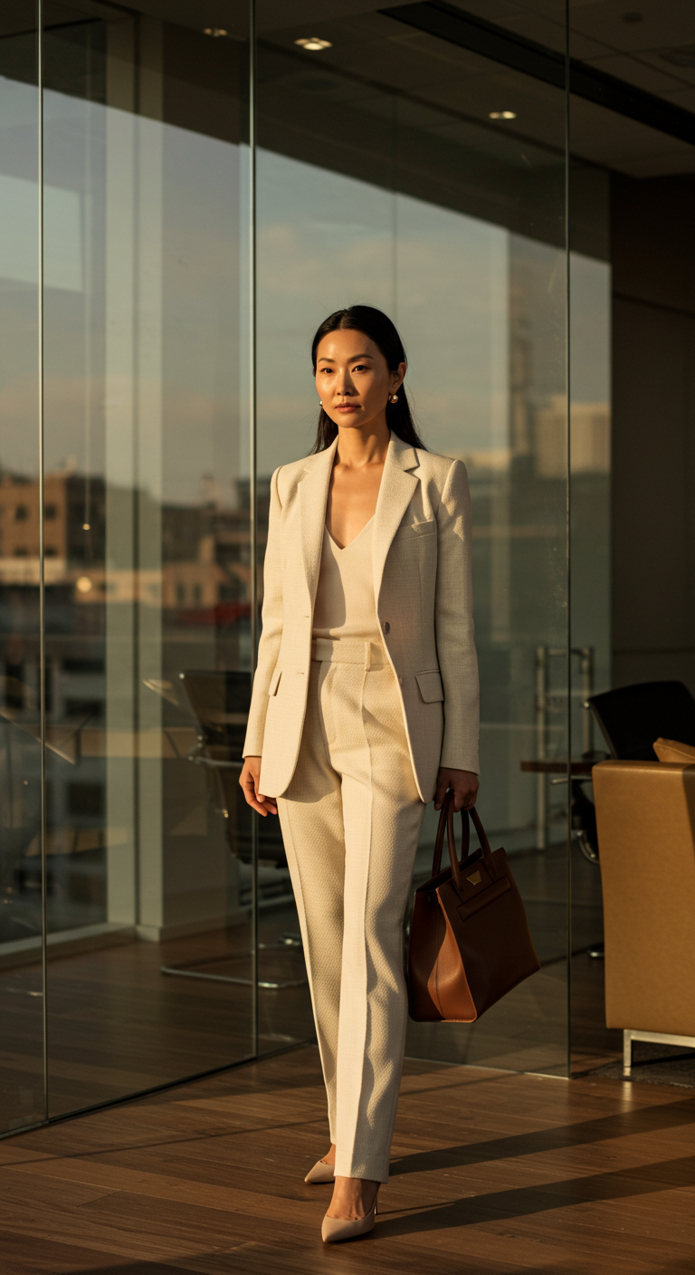 Tailored blazer and trousers - polished professional work outfit