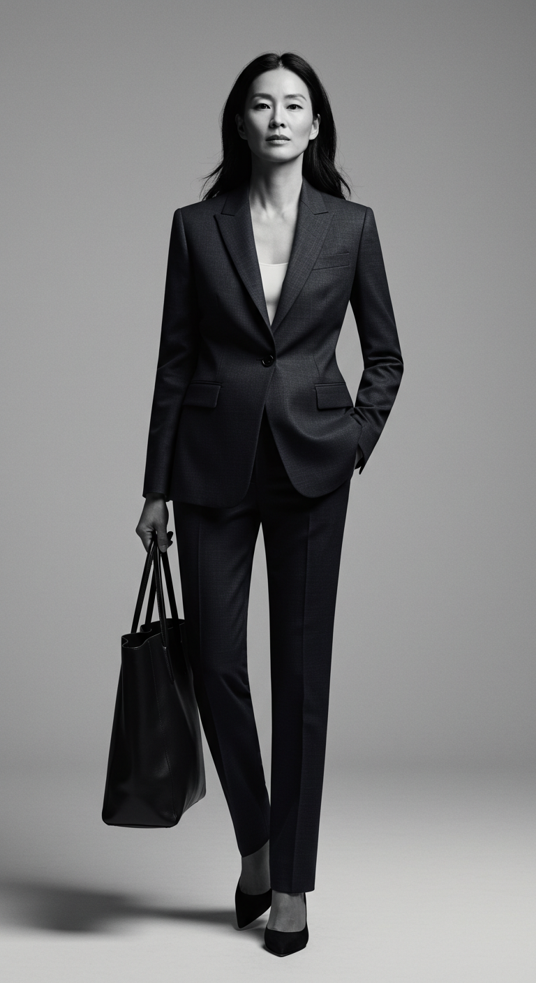 Statement blazer with sneakers - creative office outfit